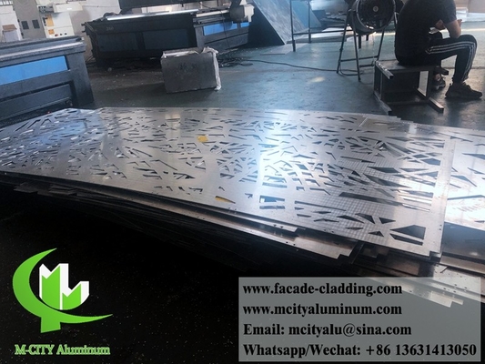 Panneau mural en aluminium perforé extérieur en cnc sculpté pour la décoration de bâtiments
