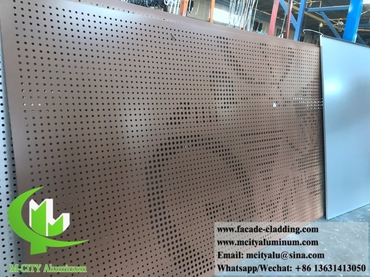 CNC Plaque perforée de métal architectural Façade extérieure en feuille d'aluminium revêtue de 3 mm pliée