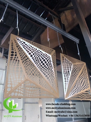 CNC Plaque perforée de métal architectural Façade extérieure en feuille d'aluminium revêtue de 3 mm pliée