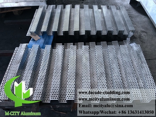 Paroi de rideau de panneau métallique en aluminium massif pour revêtement de façade fluorocarbone durable