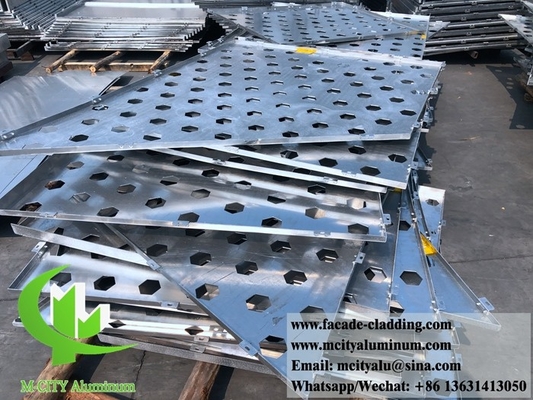 Panneau de coupe CNC en aluminium fluorocarbone, panneau perforé, mur rideau pour revêtement de façade
