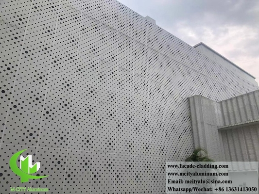 Paroi de rideau perforée en tôle d'aluminium pour façade métallique pour revêtement de façade