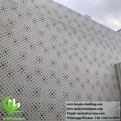Paroi de rideau perforée en tôle d'aluminium pour façade métallique pour revêtement de façade