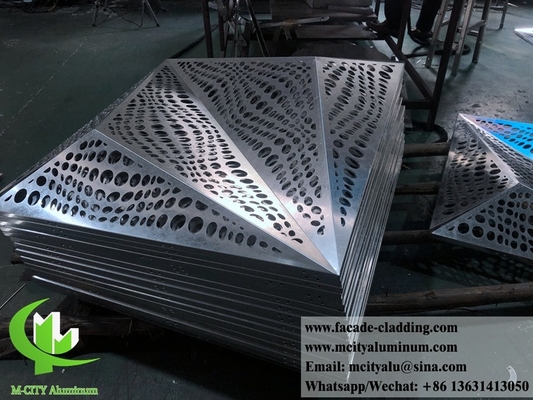 Parement de rideau en panneau métallique en panneau d'aluminium massif pour revêtement de façade à usage extérieur durable