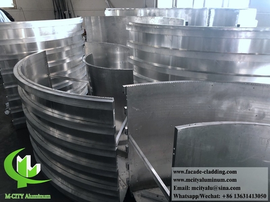 Façades métalliques de panneaux d'aluminium coupés au laser, revêtements métalliques en feuille en poudre