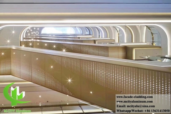 Panneau d'écran en aluminium perforé en tôle métallique, revêtu de poudre pour l'architecture