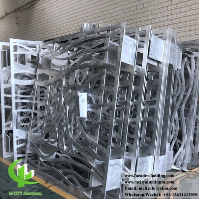 Panneaux métalliques ondulés, feuille perforée en aluminium pour façades murales