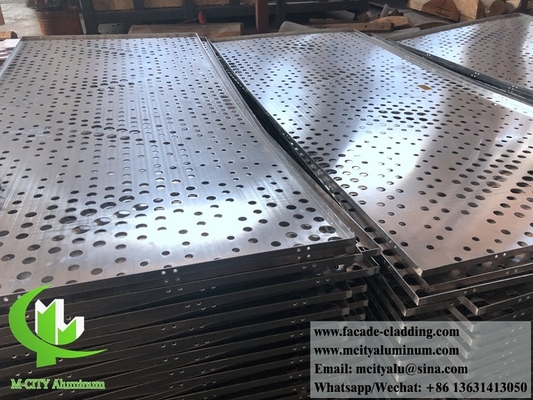 Chine Panneau en aluminium perforé métallique de 3 mm en poudre enduit en aluminium solide pour façade