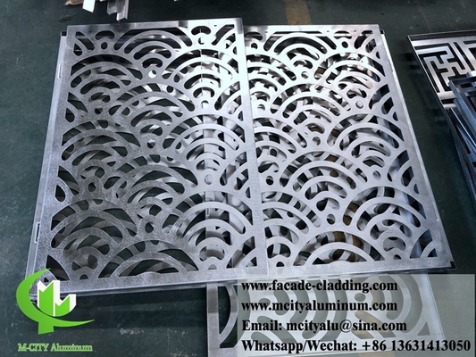 Écran de découpe laser de 8 mm revêtement de façade de panneaux en aluminium en tôle métallique pour revêtement extérieur de façade