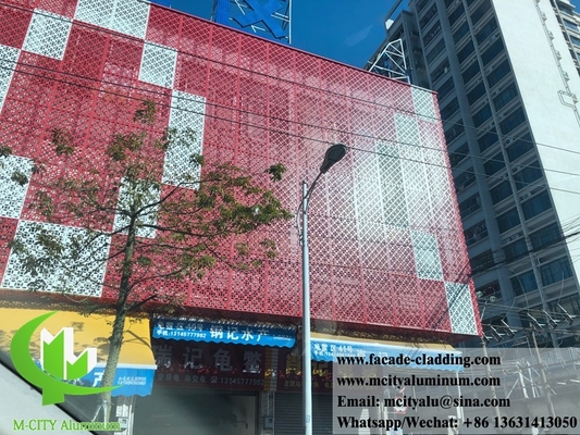 Panneaux de revêtement métalliques perforés façades métalliques en tôle d'aluminium de 3 mm