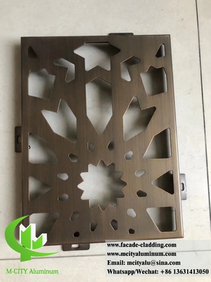 Panneaux décoratifs en aluminium sculptés à la commande numérique pour l'extérieur des façades murales architecturales