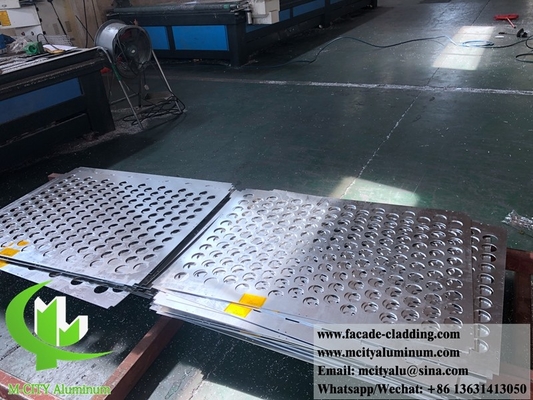 Panneaux d'aluminium pliés en 3D pour façade de bâtiment