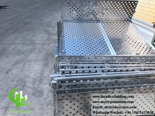 Panneaux de tôle perforés décoratifs, façade en aluminium