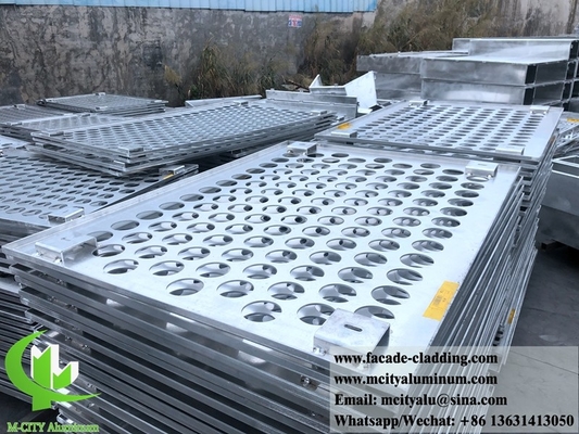 Paroi de rideau en aluminium fluorocarbone perforé pour revêtement de façade