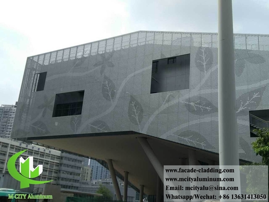 Paroi de rideau en aluminium fluorocarbone perforé pour revêtement de façade