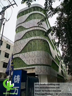 revêtement pephoré en aluminium, revêtement en poudre de tôle de façade