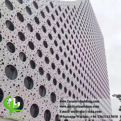 Façades métalliques perforées panneaux d'écran revêtement en aluminium fournisseur à Guangzhou Chine