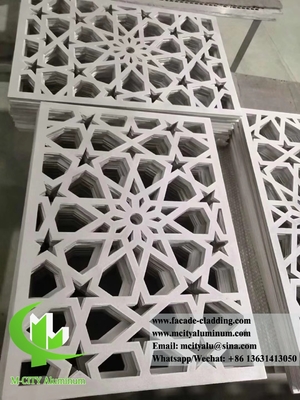 Panneaux métalliques avec conception de découpe laser pour façade, revêtement murale, décoration en aluminium