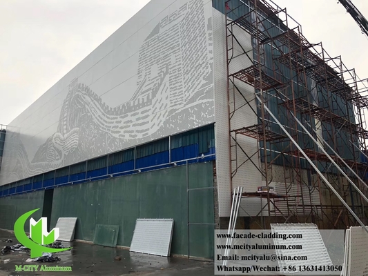 Projet de revêtement murale en aluminium pour façade en tôle perforée de 3 mm
