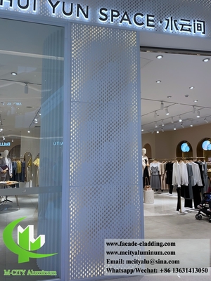 Panneaux de façade en aluminium revêtus de péphorés en poudre de tôle métallique, revêtus pour la décoration des murs des ateliers