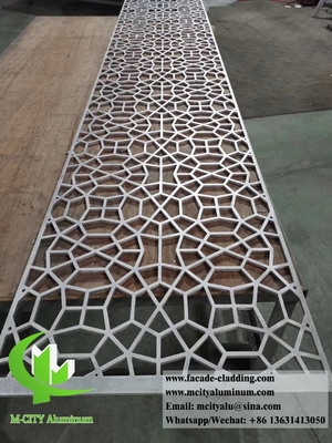 Panneaux métalliques avec conception de découpe laser pour façade, revêtement murale, décoration en aluminium