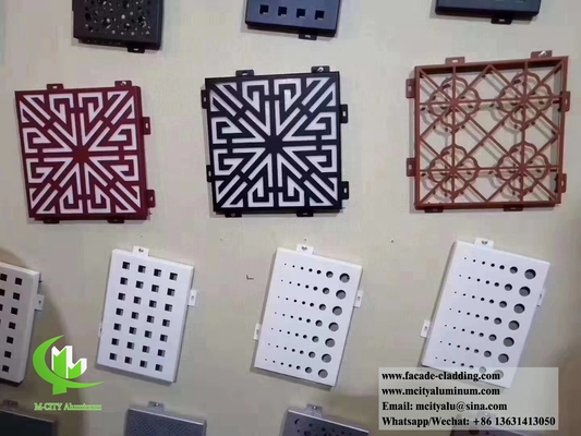 Panneaux métalliques avec conception de découpe laser pour façade, revêtement murale, décoration en aluminium