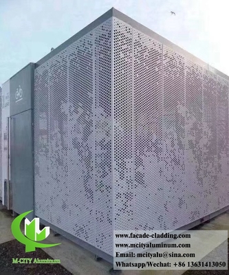 Projet de revêtement murale en aluminium pour façade en tôle perforée de 3 mm