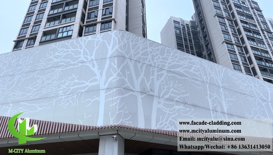 Panneaux métalliques à découpe laser pour façade, revêtement murale, décoration extérieure