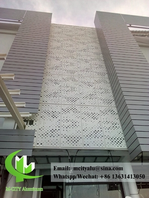 Afrique Projet de revêtement murale en aluminium de façade en tôle perforée de 2 mm