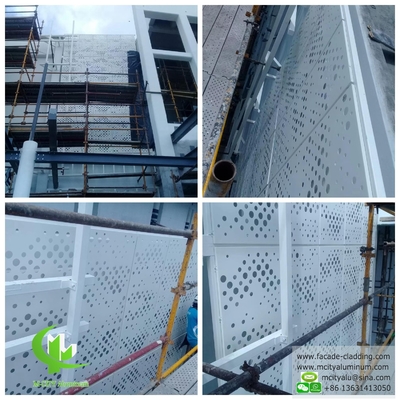 Afrique Projet de revêtement murale en aluminium de façade en tôle perforée de 2 mm