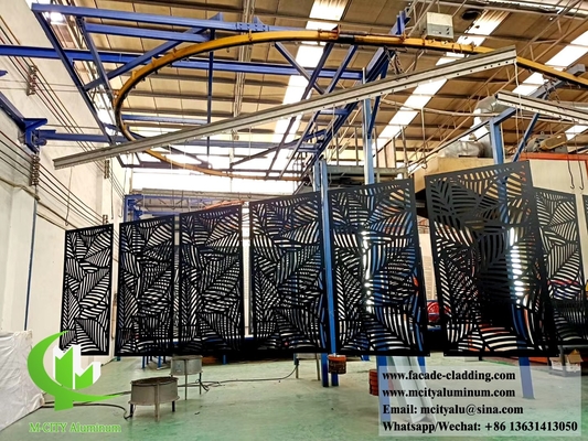 Vêtements métalliques Façades en aluminium Écrans métalliques pour revêtements muraux en poudre enduits de noir