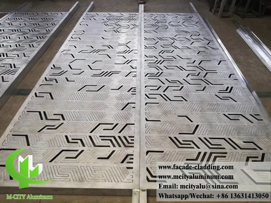 Plaque d'aluminium à écran métallique coupé au laser pour revêtements muraux, façades, panneaux métalliques creux
