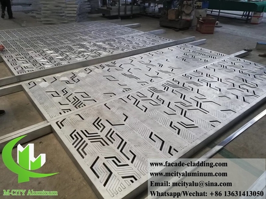 Plaque d'aluminium à écran métallique coupé au laser pour revêtements muraux, façades, panneaux métalliques creux