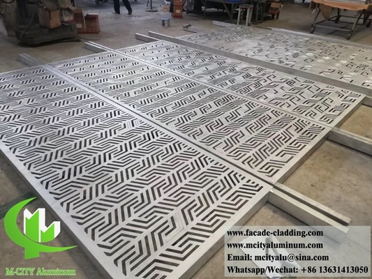 Plaque d'aluminium à écran métallique coupé au laser pour revêtements muraux, façades, panneaux métalliques creux