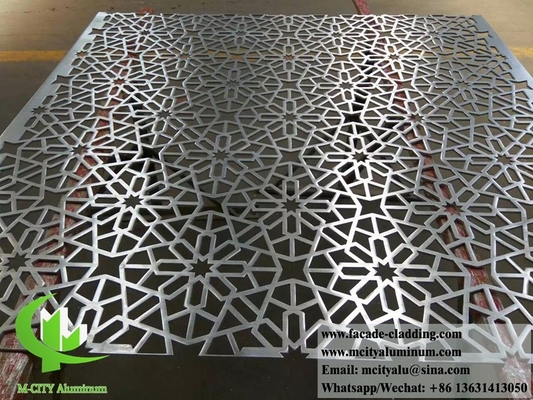Écran métallique à découpe laser perforé en aluminium/pour clôture, façade, revêtement décoratif