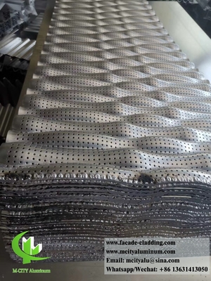 3D extérieur revêtement métallique perforé façades en aluminium pour la décoration architecturale des bâtiments