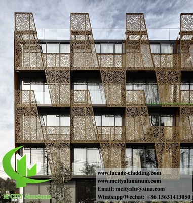 3D extérieur revêtement métallique perforé façades en aluminium pour la décoration architecturale des bâtiments