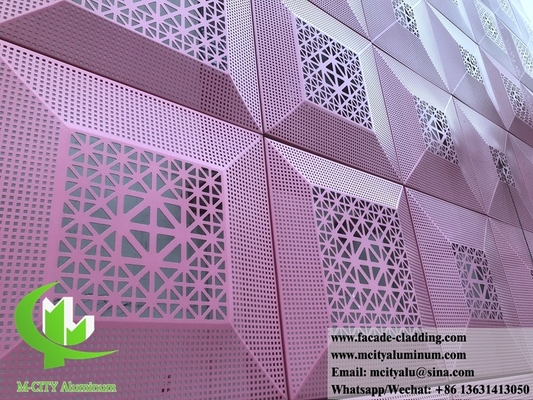 Forme 3D Display métallique anti-rouille en feuille d'aluminium en revêtement solide perforé