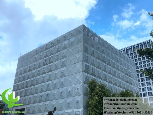 Forme 3D revêtement de paroi perforée feuille de métal d'aluminium écran métallique anti-rouille