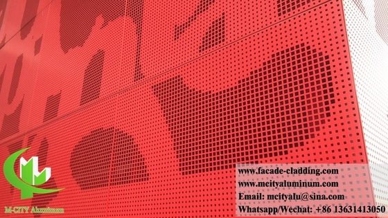 Panneaux de revêtement métallique façades en aluminium perforation avec trous ronds Fournisseur à Guangzhou