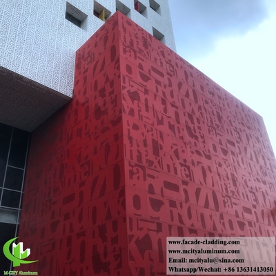 Panneaux de tôle perforés décoratifs, façade en aluminium