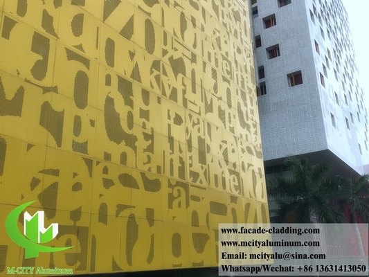 Écrans métalliques perforants pour revêtements muraux, panneaux en aluminium massif pour façades