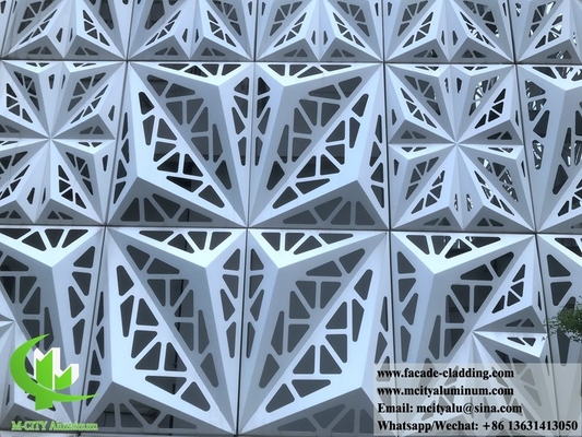 Panneau décoratif en aluminium creux de forme 3D revêtement solide feuille de métal en aluminium
