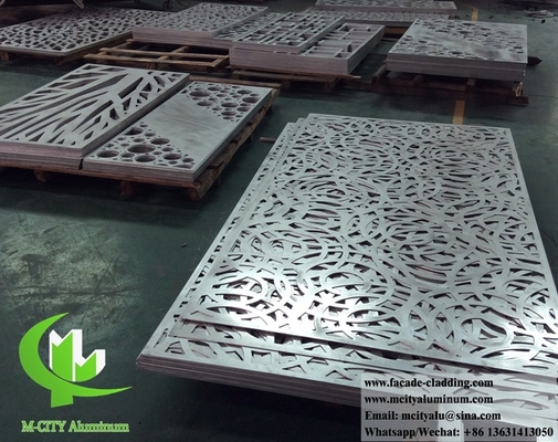 panneau de façade en feuille de métal perforée revêtue d'aluminium d'une épaisseur de 3 mm, plié de 1 m x 2 m