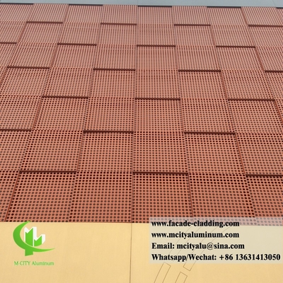 Panneaux de revêtement métallique façades en aluminium perforation avec trous ronds Fournisseur à Guangzhou
