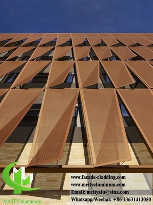 panneau de façade en feuille de métal perforée revêtue d'aluminium d'une épaisseur de 3 mm, plié de 1 m x 2 m