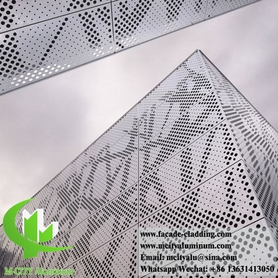 Écrans métalliques perforants pour murs pour décoration extérieure de façades métalliques