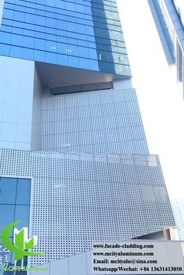 panneau de façade en aluminium perforé revêtu de 3 mm d'épaisseur 1 m x 2 m plié