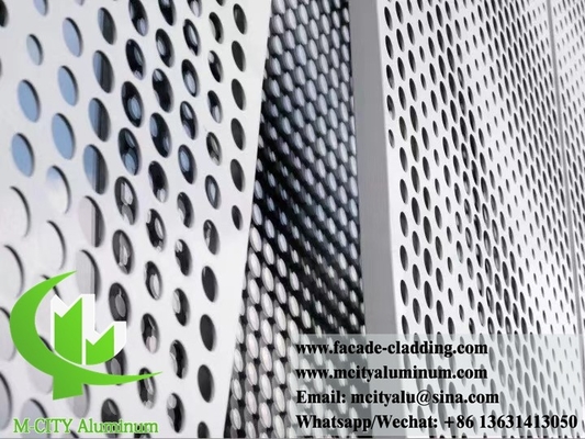 panneau de façade en aluminium perforé revêtu de 3 mm d'épaisseur 1 m x 2 m plié