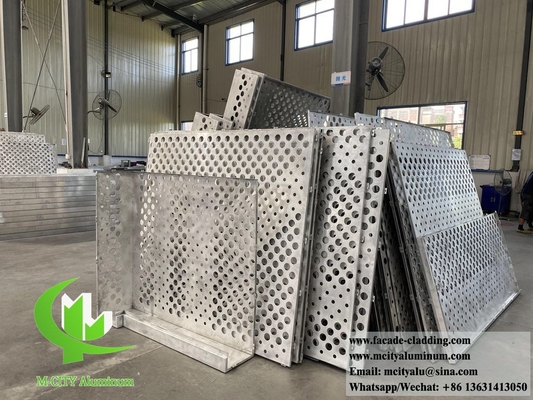 panneau de façade en aluminium perforé revêtu de 3 mm d'épaisseur 1 m x 2 m plié
